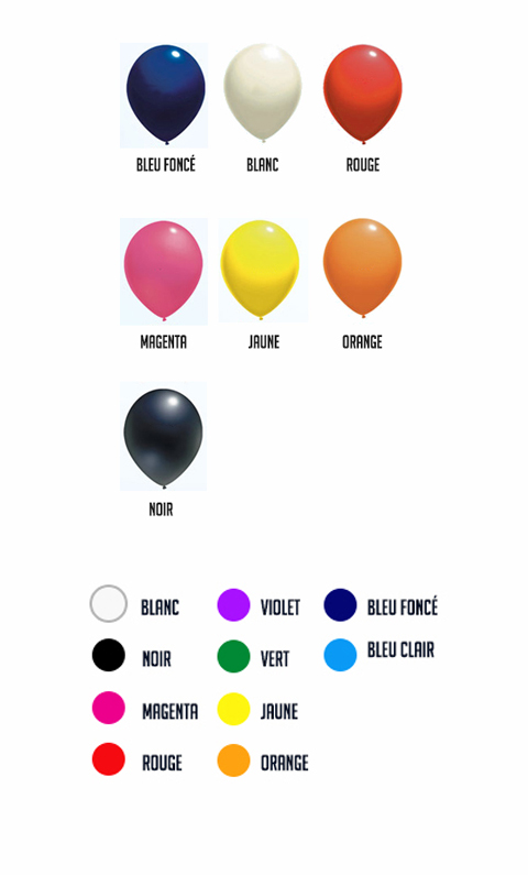 Ballon couleurs personnalisé