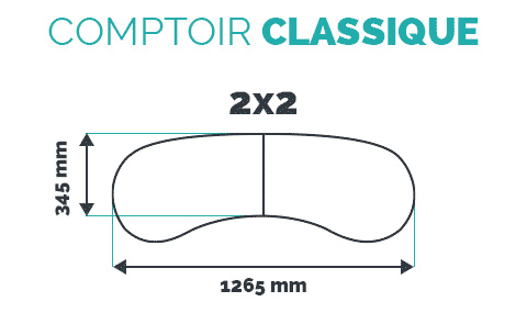 Comptoir classic x2x2