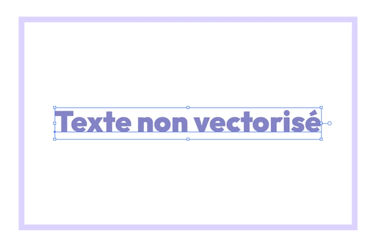 Texte non vectoris&eacute;, &eacute;ditable.
