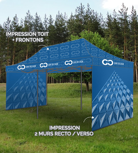 Tente 3x6 m - Tente de réception personnalisée - Barnum pas cher